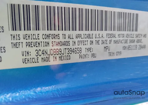 2018 Jeep Compass Altitude 4X4 from USA, damaged, VIN 3C4NJDBB9JT394658